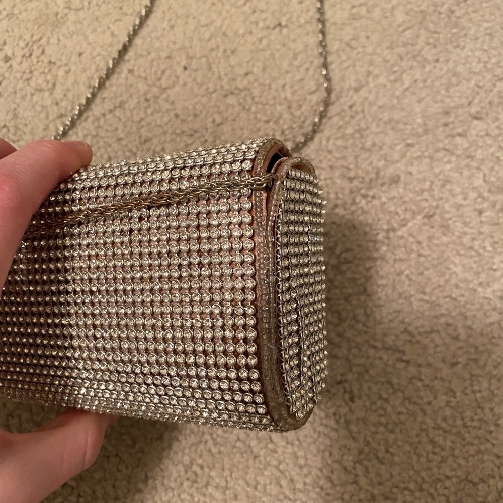 RSVP Rhinestone Clutch W/ Chain - Picture 6 of 15